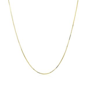 Collana Classica a Catena Box in Oro Giallo 10k, 0.6mm, Collane Raffinate - Product Image 2