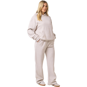 <b>Women</b> Casual Oversized Cotton Fleece Tracksuit Pullover Hoodie <b>Trousers</b> Set Loose Fit <b>Winter</b> Wear <b>Women</b> Solid <b>Womens</b> Sweatshirt - Product Image 1