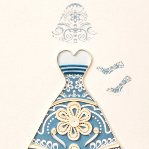 Vietnamese Quilling Card Couple Beatiful Wedding Dress Design Handmade 3D Greeting Card <b>Envelope</b> Wedding Luxury Couple Wedding - Product Image 3