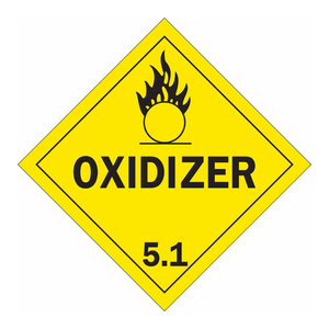 ป้ายเตือนความปลอดภัย Brady Oxidizer 51 สำหรับห้องปฏิบัติการและพื้นที่เก็บสารเคมี ผลิตจากแผ่นพีวีซี ประเทศเกาหลี - Product Image 2