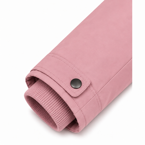 Veste parka d'hiver imperméable rose pour femme, doublée de polaire sherpa, à capuche, chaude, pour l'extérieur, avec poches, OEM, étiquette privée - Product Image 4