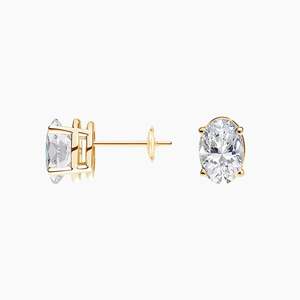 Pendientes de Diamantes Cultivados en Laboratorio, Corte Ovalado, Cuatro Puntas, Plata de Ley 925, 1 Quilate, Acabado en Oro Rosa de 14K, Certificados por IGI - Product Image 2