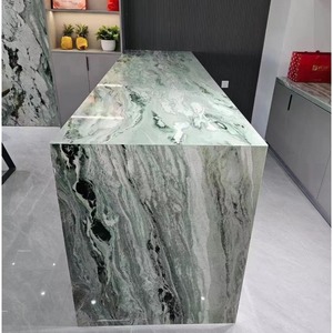 Dalles murales en marbre vert avec motif Phénix, pierre naturelle pour murs d'hôtels et villas, disponibles à la vente en gros. - Product Image 4