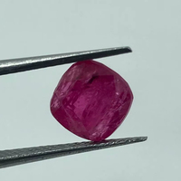 Batu Permata Spinel Alami Langka Kualitas Premium Potongan Cushion Merah Kemerahan 7mm 2.10cts 100% Batu Asli & Alami