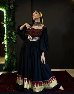 Top Rated Afghani Style Kuchi Dress Women High Quality Original Design Tribal Vintage Wedding Lace Natural Afghan Kuchi Dress - Product Image 4