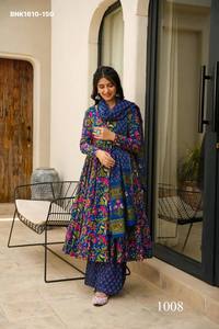Nueva Colección de Kurti Anarkali con Estampado Digital y Pantalones Plazzo/Dupatta, Proveedor Indio - Product Image 2