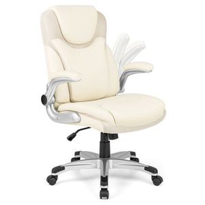 Sedia da Ufficio Ergonomica Direzionale in Pelle PU con Braccioli Ribaltabili e Funzione Dondolo - Product Image 1