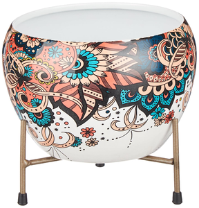 Jardinière moderne effet marbre avec support trépied, pot de fleurs décoratif pour intérieur, extérieur, jardin, balcon, salon - Product Image 2