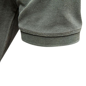 <b>Men's</b> Olive Green Short Sleeve 100% Cotton Pique Casual Button Down Collar Breathable <b>Winter</b> <b>Shirt</b> with Custom Logo - Product Image 3