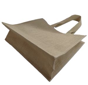 กระเป๋าหิ้วผ้ากระสอบคุณภาพดี ด้ามยาว แบบเรียบ สำหรับการปรับแต่งได้ ใช้ซ้ำได้ กันน้ำ กระเป๋าช้อปปิ้งเคลือบ PP สำหรับใส่ของชำ - Product Image 3