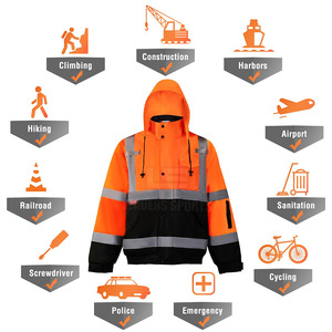เสื้อแจ็คเก็ตนิรภัยสะท้อนแสงน้ำหนักเบา ระบายอากาศได้ดี ผลิตจากโพลีเอสเตอร์ ขายส่งยอดนิยม รับผลิตตามแบบสำหรับผู้ชาย ได้รับการรับรองมาตรฐาน CE มีจำหน่ายแล้ว - Product Image 6