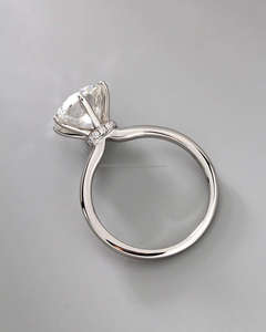 Igi/gia ตัดเพชรที่โตแล้ววินเทจ14K สีขาวแต่งงาน/แหวนหมั้นใส่ได้ทั้งชายและหญิงสีขาวทองสำหรับงานเลี้ยงครบรอบ-คุ้มค่า - Product Image 3