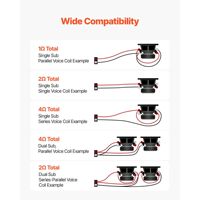 차량용 오디오 앰프 1채널 800W RMS 클래스 D 12-24V 유선 리모컨 서브우퍼 컨트롤 포함 차량 스테레오 시스템용