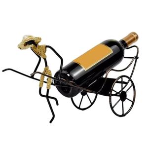 Porte-bouteilles en fer pour la maison - Rangement sécurisé et présentation attrayante, design moderne, capacité pour une seule bouteille - Product Image 1