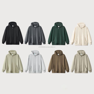 เสื้อฮู้ดซิปแบบมีซับในผ้าเฟรนช์เทอร์รี่ผสมผ้าฝ้าย 400 แกรม สไตล์ใหม่สำหรับฤดูใบไม้ร่วงและฤดูหนาว รุ่นสั่งทำพิเศษ สำหรับทั้งชายและหญิง - Product Image 6