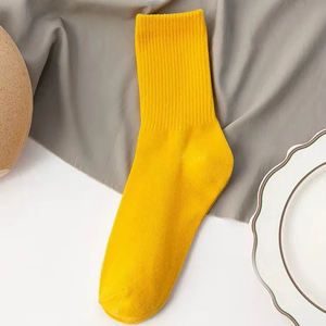 Chaussettes de sport en coton pour femmes, compression de classe 2, avec bord brodé, pour la course et le tennis, semelle solide, usage hivernal - Product Image 6