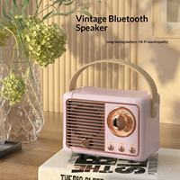 Enceinte sans fil style rétro HM-11, mini enceinte audio portable, caisson de basses puissant, lecteur de musique avec fente pour carte TF, OEM