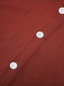 Camisa de Lino/Algodón Tejida Transpirable de Manga Larga, Informal, Cómoda, de Color Sólido, para Hombre, de Bangladesh - Product Image 4
