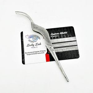 Pince à cils en acier inoxydable personnalisée, outil d'application de cils pointus avec logo personnalisé, haute qualité pour l'application de faux cils - Product Image 6