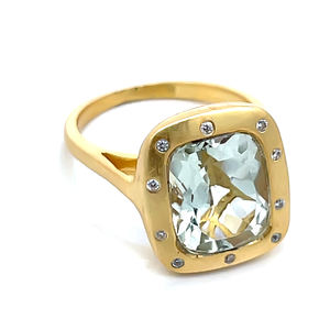 Bague de Fiançailles Solitaire Classique en Argent Sterling avec Pierre Naturelle Taille Coussin, Collection Romantique pour Mariage et Fêtes - Product Image 1