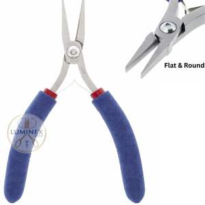 Pince à bec semi-plat semi-pointu, outil de précision pour la fabrication de bijoux, outil manuel professionnel en acier inoxydable de haute qualité et léger - Product Image 1