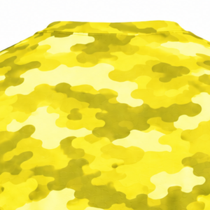 Lemon <b>Yellow</b> Camo <b>T</b> <b>Shirt</b> <b>Men</b> Short Sleeve Crew Neck Camouflage Printed Sports Training Gym Workout Performance Athletic Wear - Product Image 5