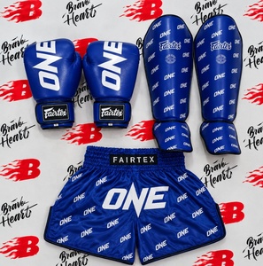 ชุดมวยไทยสีแดงพรีเมียม ชุดฝึกซ้อมหนังแท้ พร้อมนวม Fairtex ราคาประหยัด - Product Image 5