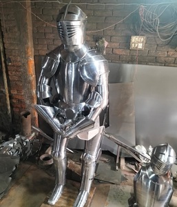 Armadura de cuerpo completo de metal fiable inspirada en caballeros medievales para exhibición, decoración y coleccionistas - Product Image 4