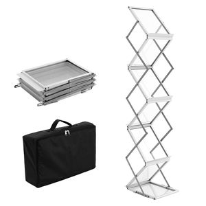 Espositore Pieghevole a Doppia Faccia con 6 Tasche per Riviste, Brochure e Cataloghi - Product Image 1