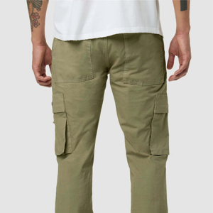 Pantalones de Trabajo Olive Cargo <span class=keywords><strong>Kick</strong></span> <span class=keywords><strong>Flare</strong></span>, Pantalones Utilitarios de Cintura Alta con Pierna Ancha y Bolsillos Funcionales, Ideales para Pantalones Casuales de Hombre - Product Image 4
