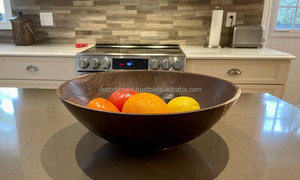 El mejor tazón de madera ligero a pedido para servir aperitivos y comidas disponible a precio mayorista de proveedor indio - Product Image 4