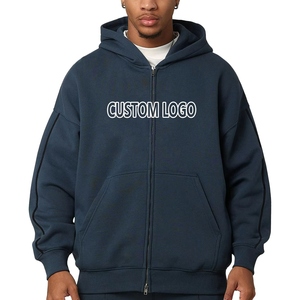 เสื้อฮู้ดผู้ชายผ้าฝ้ายแบบซิปเต็มตัว OEM สั่งทำพิเศษ – เสื้อฮู้ดลำลองพิมพ์ลายสำหรับออกกำลังกายในฤดูใบไม้ผลิ - Product Image 1