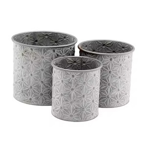 Hot Selling Galvanized Metal Planter Oval Shape With Rope Handles Flowers & Garden Outdoor <b>Container</b> Planter Pot - Product Image 5