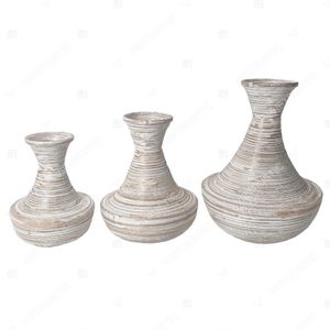Jarrón Floral Vintage Vietrustic, Jarrón de Bambú Tejido, Macetas Grandes para Plantas de Interior para Sala de Estar - Product Image 4