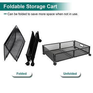 2 Pack Foldable Rolling <b>Storage</b> Bin Under Bed <b>Storage</b> Container with Cart Wheels for <b>Clothes</b> & Shoes for Bedroom & Study - Product Image 6