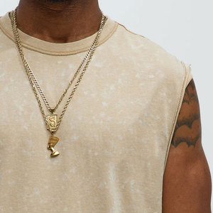 Fabricant OEM en gros de gilets streetwear tendance, coupe longue, col rond, design délavé, ample, oversize, vintage, respirant, tricoté - Product Image 6