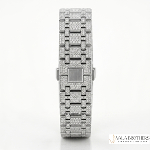 นาฬิกา Audomers Piguat Offshore Chronograph Diamond ขนาด 42 มม. ตัวเรือนสแตนเลสทรงแปดเหลี่ยม หน้าปัดอนาล็อก กระจกแซฟไฟร์ ดีไซน์โบราณ ลายการ์ตูน แฟชั่น - Product Image 4
