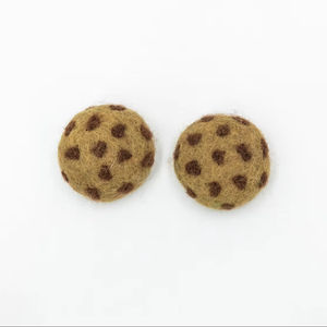 Juego de Galletas de Chocolate con Chispas de Fieltro, Juguete de Comida de Imitación, Juguete Educativo Imaginativo, Decoración para Fiesta de Té, Venta al por Mayor - Product Image 1