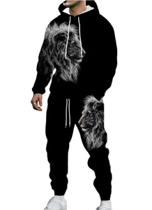 Men's Hoodies Sweatshirts <b>Pants</b> <b>Suits</b> 3d Tiger/Dragon Graphic Print Man Women Tracksuit Outfits Fashion Men's Clothing 2Pcs Sets - Product Image 2
