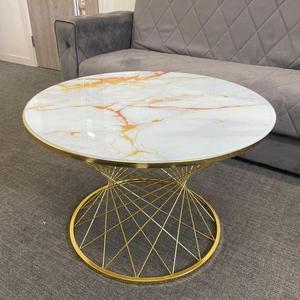 furniture style living room <b>round</b> modern Silver metal legs Modern Metal Side <b>Table</b> - Product Image 3