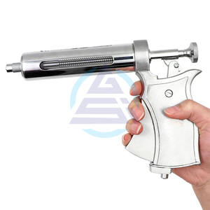 Seringue vétérinaire à injection continue 10/20/30/50 ml en acier inoxydable, pistolet de vaccination automatique pour vache, cochon, mouton - Product Image 1