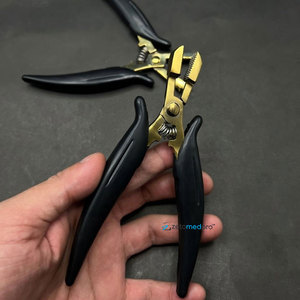 Pince à cheveux à dents de type broyeur, à forte adhérence, écologique, avec logo personnalisé, qualité chirurgicale, pour extensions capillaires - Product Image 1