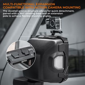 Serie Genesis OMU 2018-2024 Jeep Wrangler JL 2020-2024 Jeep Wrangler Protezione Antipioggia Telaio in Alluminio Specchietto Retrovisore Compatibile con Jeep - Product Image 4