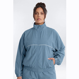 Conjunto Deportivo de 2 Piezas para Mujer, Color Azul, Cuello Alto, Manga Larga, Ropa Deportiva Informal, Transpirable, de Poliéster, para Primavera - Product Image 6