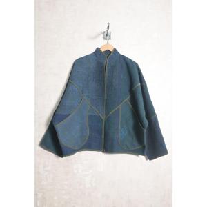 Abrigo Kantha de Algodón Hecho a Mano para Mujer, Chaqueta Vintage con Parches Indios, Estilo Bohemio - Product Image 1