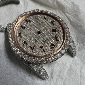 Reloj de cristal inteligente de moissanita mecánico de lujo, probador de diamantes, bisel de acero inoxidable para hombres, rapero de oro blanco Vvs - Product Image 4