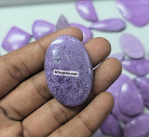 IRFAN GEMS หินสติชไทต์ธรรมชาติ หินลูสสำหรับบำบัด หินกึ่งมีค่าขัดเงาทำมือ สำหรับทำเครื่องประดับ สติชไทต์ขายส่งจำนวนมาก - Product Image 1