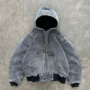 Chaqueta de Mezclilla con Capucha para Hombre, Estilo Moderno, Forrada, Disponible en Todos los Colores, Chaqueta de Mezclilla con Capucha y Parches para Hombre - Product Image 5