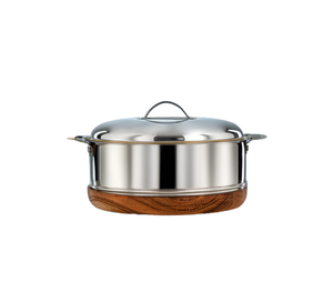 Cacerola de Acero de Alta Calidad, Nueva, para Mantener la Comida Caliente, para Servir en Eventos y Catering, Cacerola Redonda con Tapa - Product Image 1