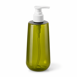 Botella de Plástico Verde Oliva Personalizada con Bomba Dosificadora Blanca para Champú, Gel de Ducha, Jabón de Manos, Fabricante de Vietnam - Product Image 1